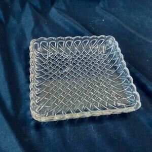 Snack Plate From Pretzel Clear by INDIANA GLASS